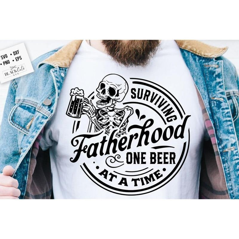 Surviving fatherhood one beer at a time shirt, Father's Day shirt Hoodie, Sweatshirt | TeeBloomCo.com