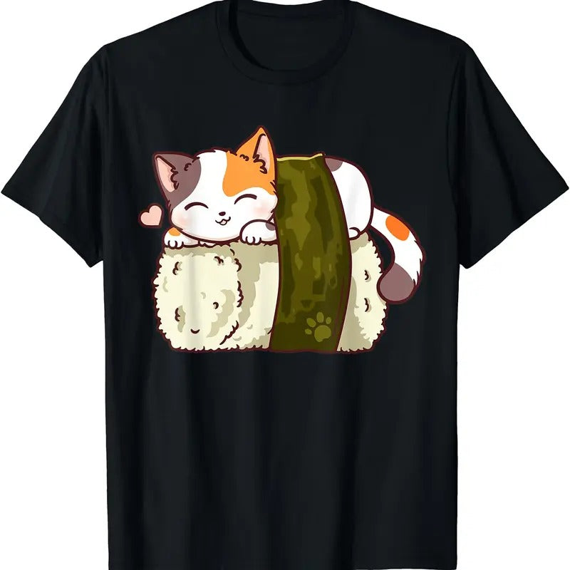 Sushi Cat Kawaii Anime Neko Japanese TShirt Hoodie, Sweatshirt | TeeBloomCo.com
