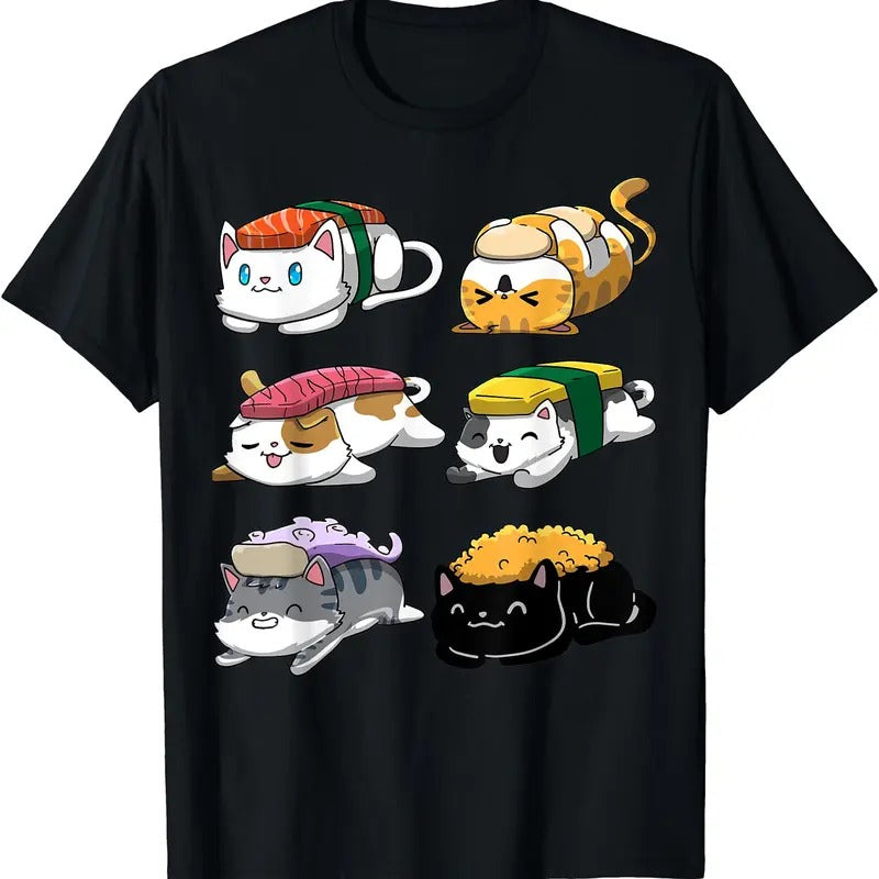 Sushi Cats Sushi Lover Cat Lover Kawaii Anime Neko TShirt Hoodie, Sweatshirt | TeeBloomCo.com