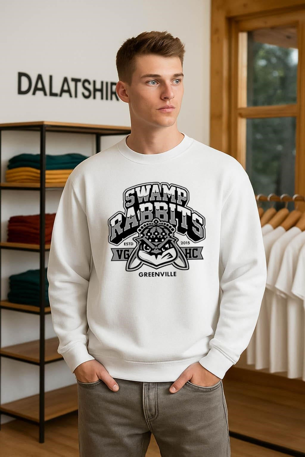 Swamp Rabbits Greenville Rabbit Head Crown shirt