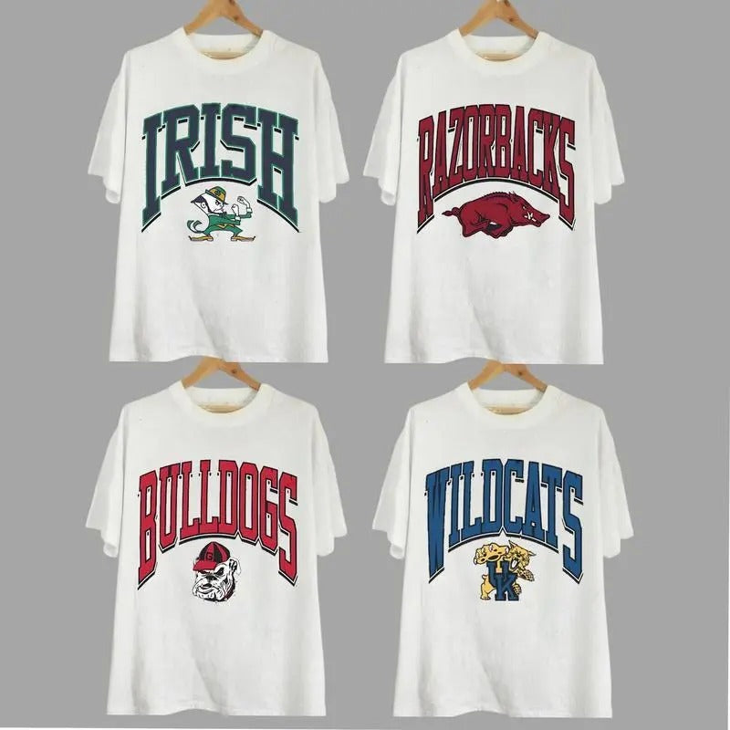 Vintage College All Team NCAA T-shirt/Sweatshirt, Vintage T-shirt All Teams NCAA, Gifts For Fan Sport Classic Cotton Hoodie
