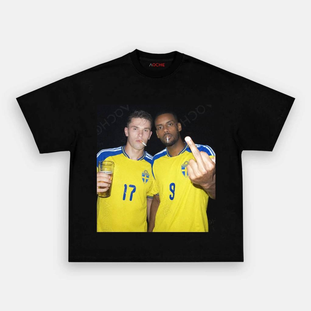 Sweden National Team Isak and Gykeres Middle Finger Tee
