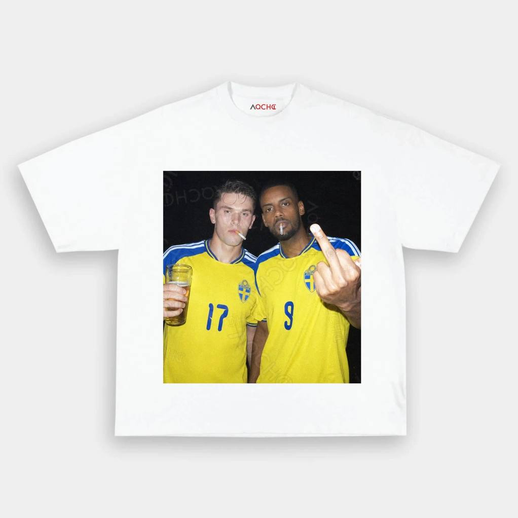 Sweden National Team Isak and Gykeres Middle Finger Tee