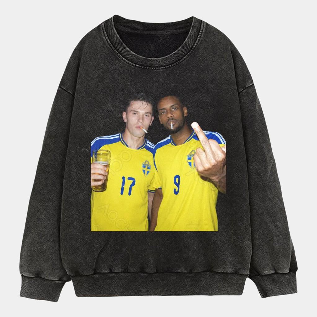 Sweden National Team Isak and Gykeres Middle Finger Tee