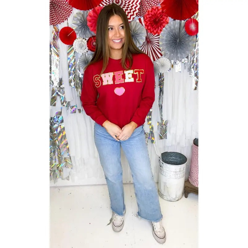 Sweet Heart Ideal Chenille Sweatshirt T-Shirts, Hoodie | TeeBloomCo.com