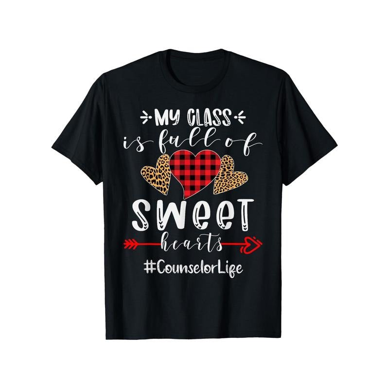 Sweet Hearts Print, Men's Trendy Comfy T-shirt, Casual Slightly Stretch Breathable Long Sleeve Top for Outdoor made in...