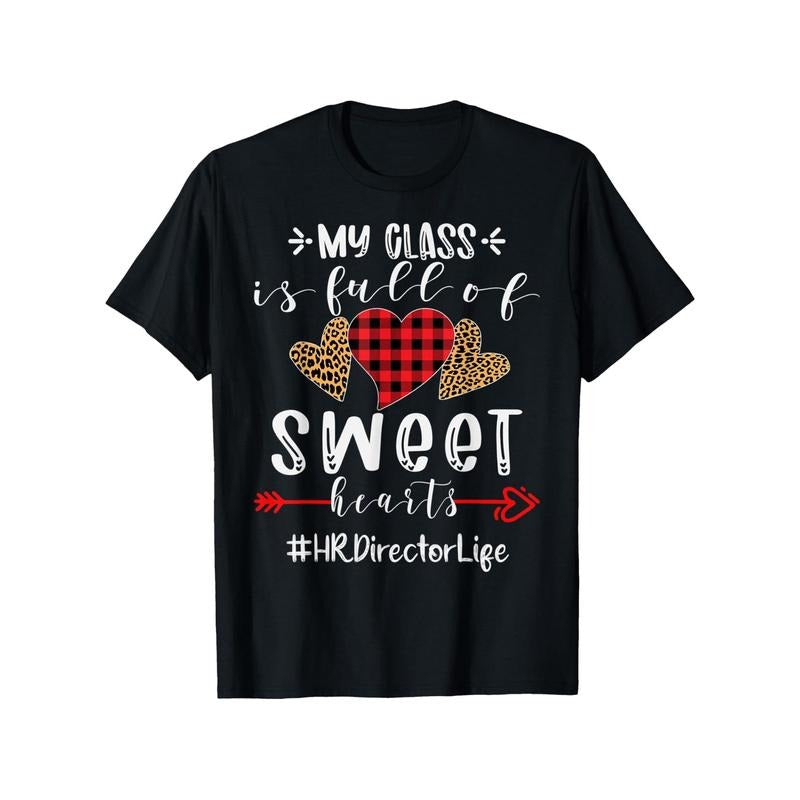 Sweet Hearts Valentine's Day & Christmas Edition - 100% Cotton Black Casual T-Shirt, Regular Fit S-XXXL, Knit Fabric with...