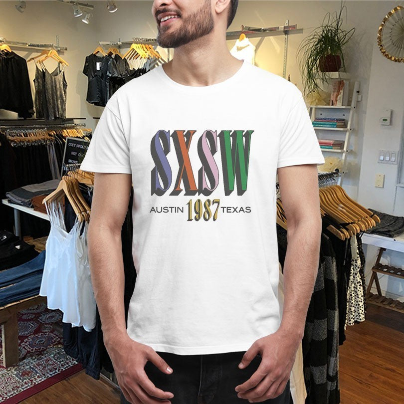 Sxsw Austin Texas 1987 Serif T-shirts