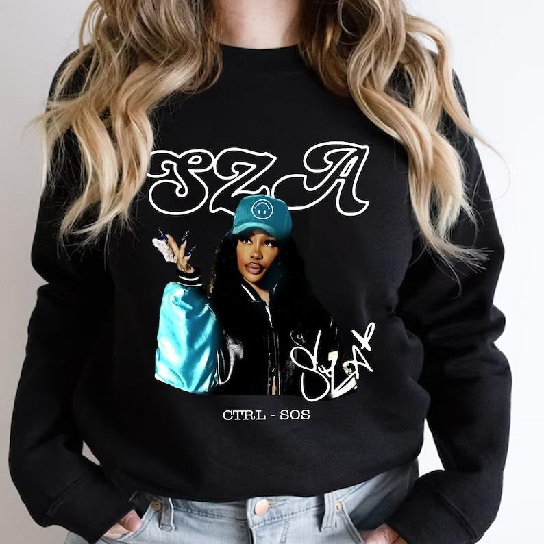 Sza Music Merch Shirt, Sza Sos Album 90s Tee, Sza Tour Rapper Gift Bootleg Inspired Sweatshirt, RnB shirt, Rapper shirt...