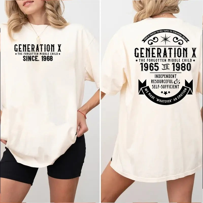 T-SHIRT Generation X Custom Year New Version, Custom Year Of Birth Shirt, Christmas Generation X T Shirt