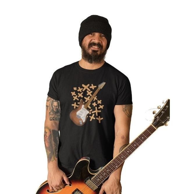 T-Shirt Men Music Band RockStar Shirt Man Guitar Gift Rock'n'Roll Tshirt made in usa Hoodie, Sweatshirt | TeeBloomCo.com