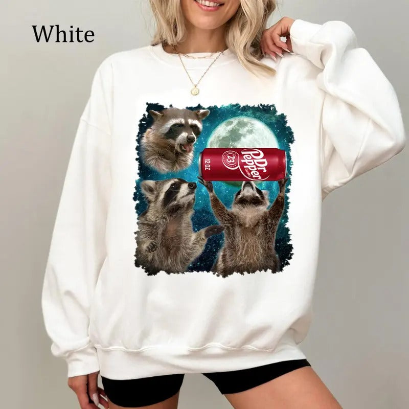 Three Raccoons Dr Pepper Vintage Graphic Sweatshirt/T-Shirt, For Men, For Women