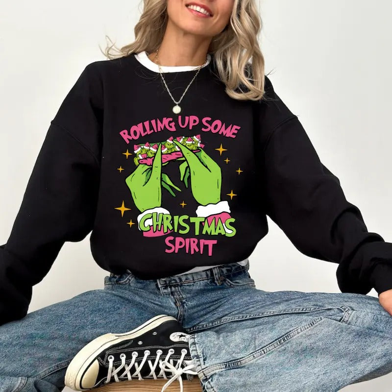 Rolling Up Some Christmas Spirit Sweatshirt/T-Shirt, For Men, For Women