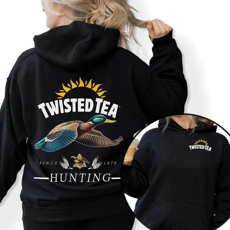 Twisted Tea Vibrant Hunting Duck 2 Sides Hoodie/Sweatshirt/T-Shirt, For Men, For Women