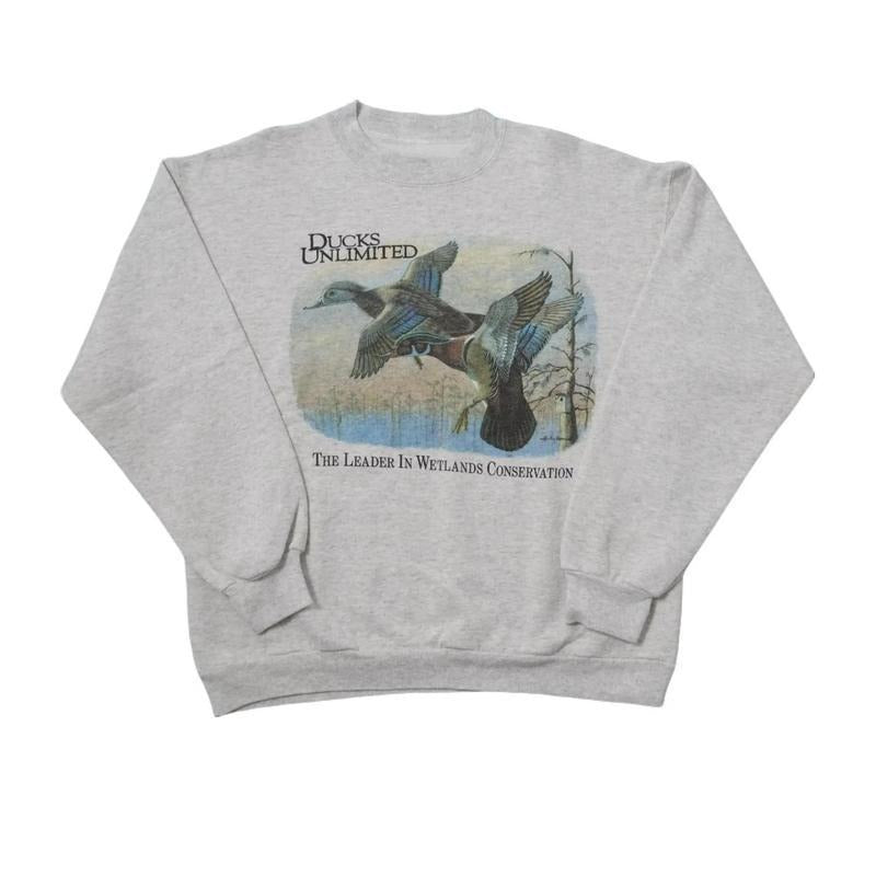 Vintage Duck Unlimited Crewneck Sweatshirt/T-Shirt, For Men, For Women, Unisex Style, 100% Cotton, Pullover Crewneck...