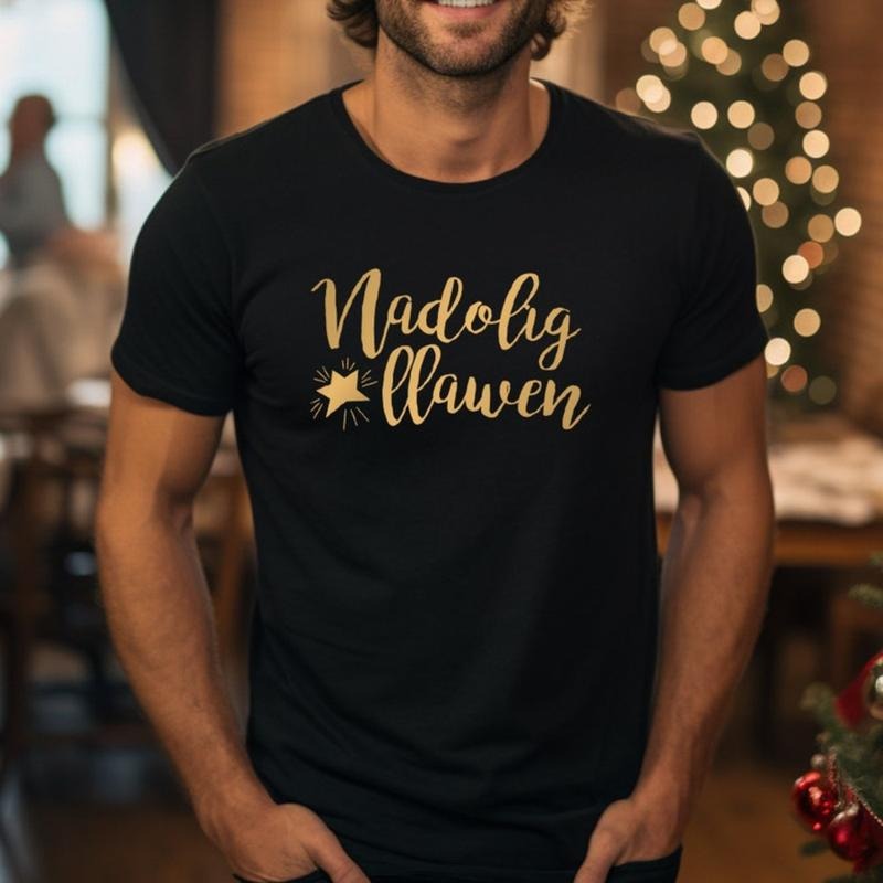 T-shirt - Mens Welsh Language Christmas Gift Top Birthday Christmas Gift Top .made in usa Hoodie, Sweatshirt | TeeBloomCo.com