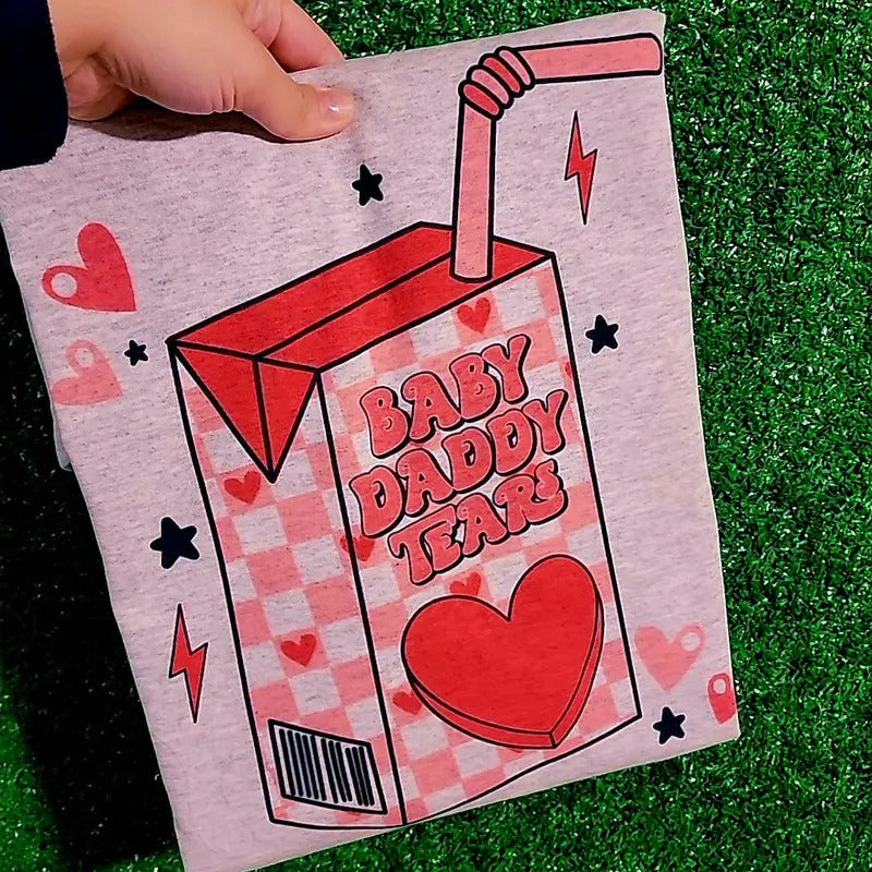 ( TEE SHIRT )Baby Daddy Tears TEE SHIRT - ASH GREY Hoodie, Sweatshirt | TeeBloomCo.com