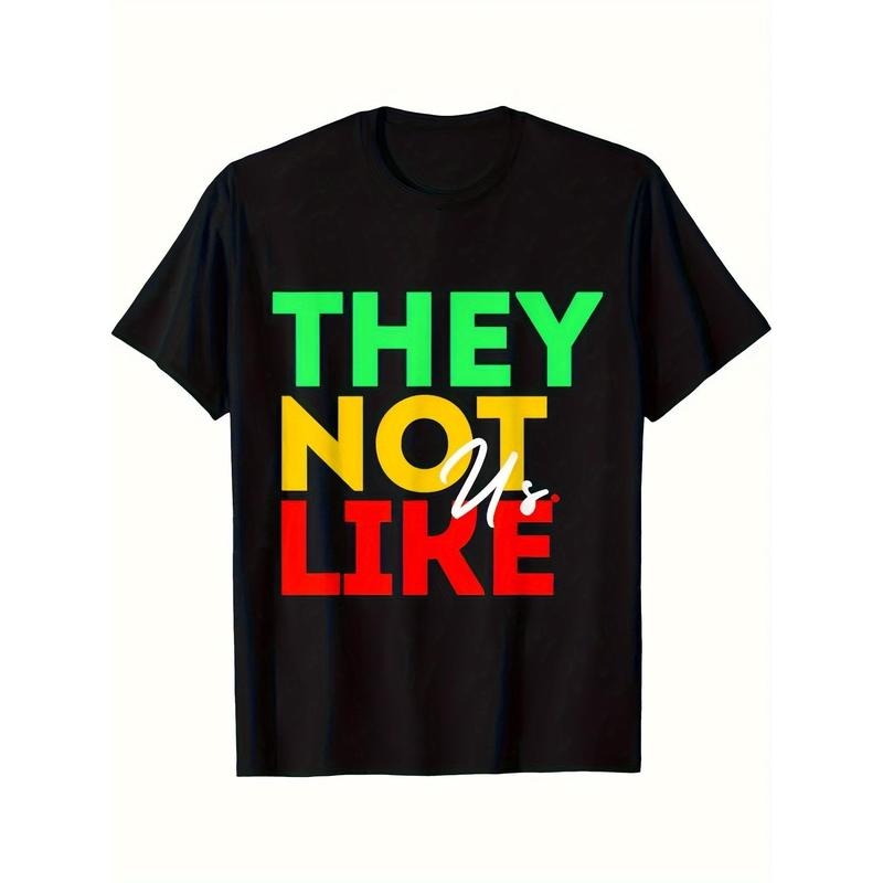 THEY NOT LIKE US T-Shirt Cotton Crew Neck T-Shirt, Casual Soft Men's T-Shirt Summer Tee made in usa Hoodie, Sweatshirt