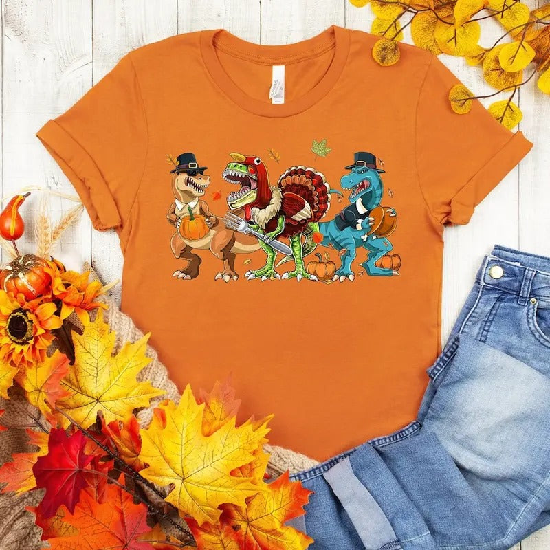 TRexgiving Shirt, T-Rex Shirt, Happy TRexgiving Shirt, Funny Thanksgiving Shirt, Cute Dinosaurs Shirt, Thanksgiving...