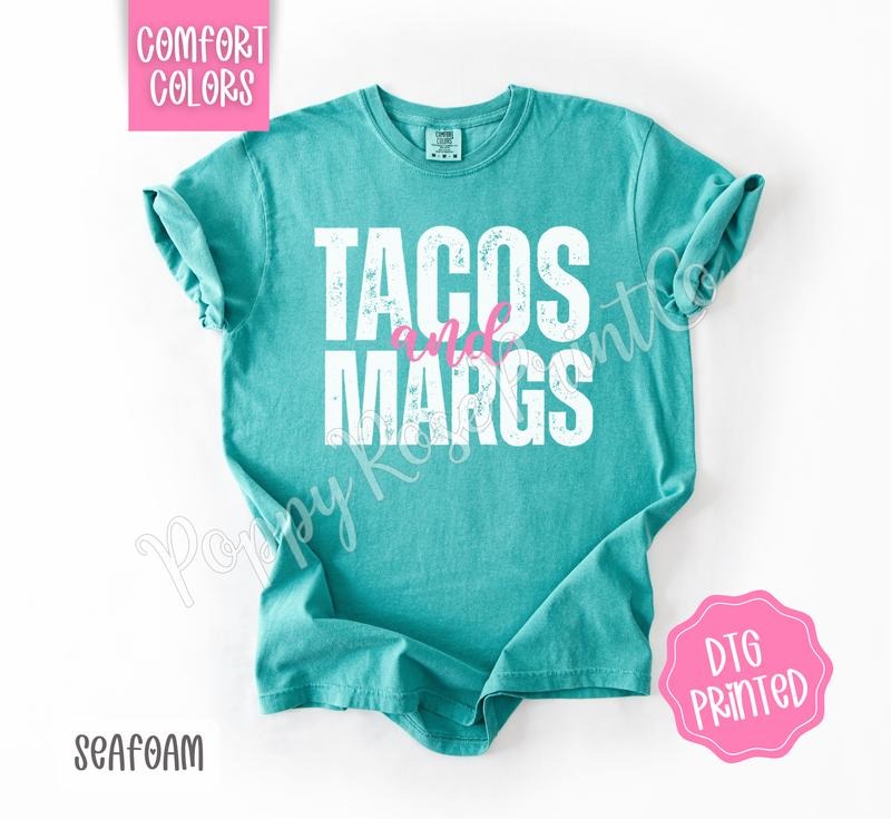 Tacos and Margs Comfort Colors Shirt, Cute Summer Tshirt, Trendy Margarita Tee, Gift for Her Hoodie, Sweatshirt