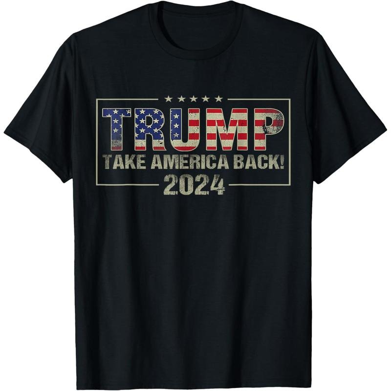 Take America Back American Flag Trump 2024 Men Women Gifts T-Shirt made in usa Hoodie, Sweatshirt | TeeBloomCo.com