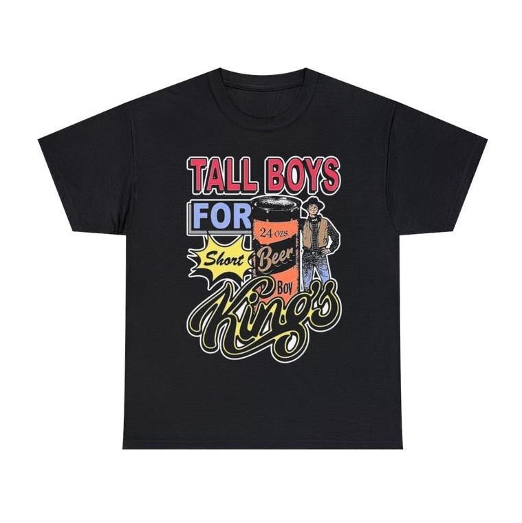 Tall Boys for Short Kings Unisex Heavy Cotton T-Shirt Menswear Top Hoodie, Sweatshirt | TeeBloomCo.com
