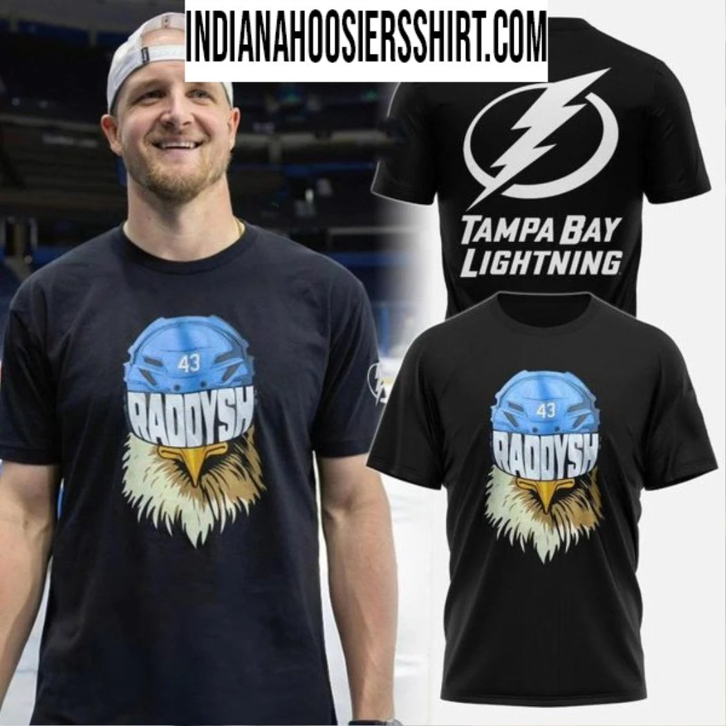 Tampa Bay Lightning 2026 New Bald Eagle Logo Two Sided Hoodie T-Shirt