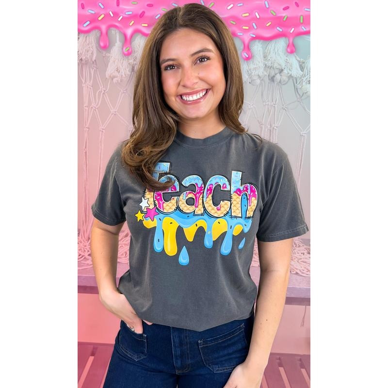 Teach Drip Comfort Color Graphic T-Shirt Hoodie, Sweatshirt | TeeBloomCo.com