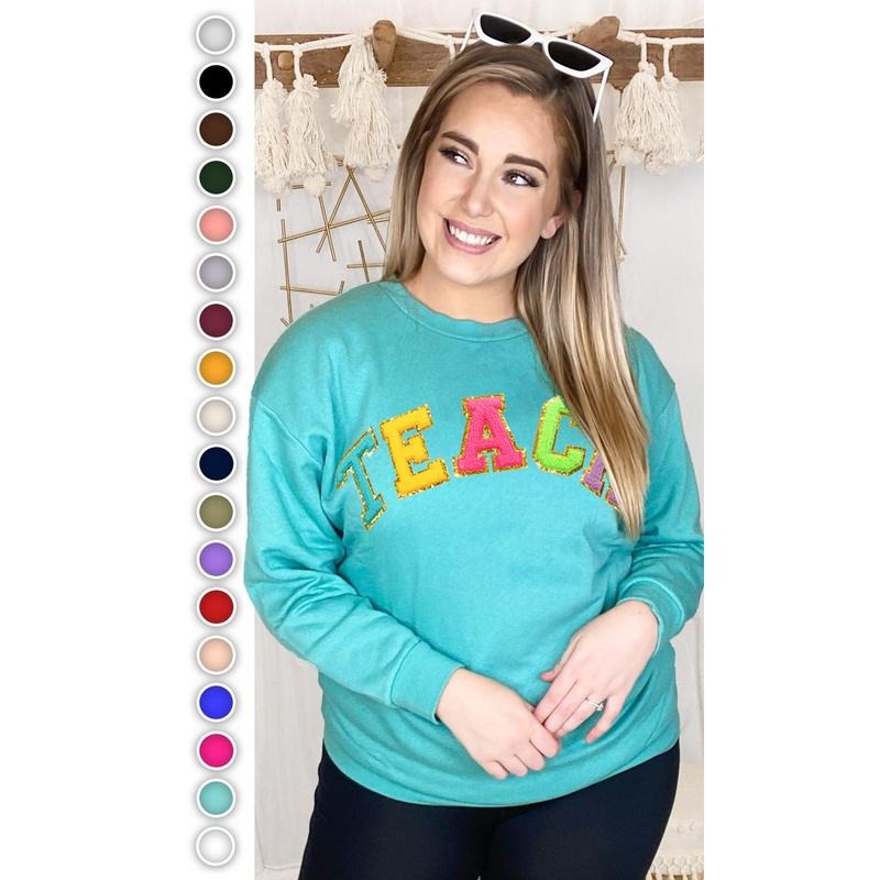Teach Ideal Chenille Sweatshirt T-Shirts, Hoodie | TeeBloomCo.com