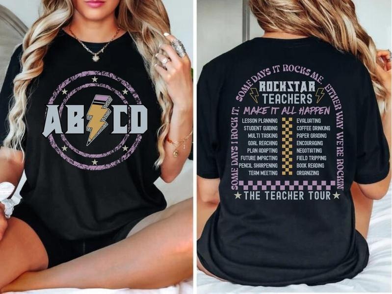 Teacher Shirt, ABCD Teacher Tour sweatShirt, Back To School Shirt, End of Year Shirt, Teacher Gift, Kindergarten Teacher...