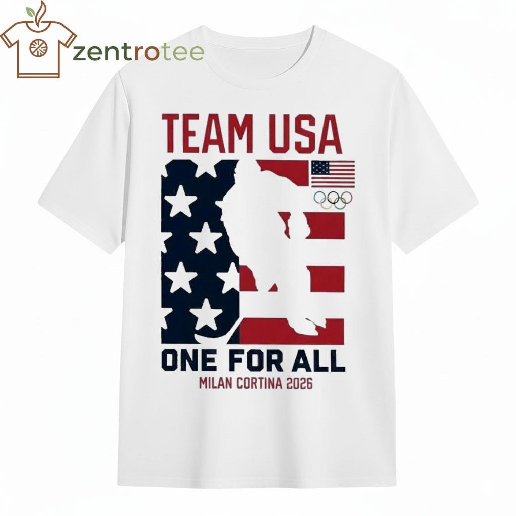 Team USA One For All Milano Cortina 2026 Winter Olympics tee