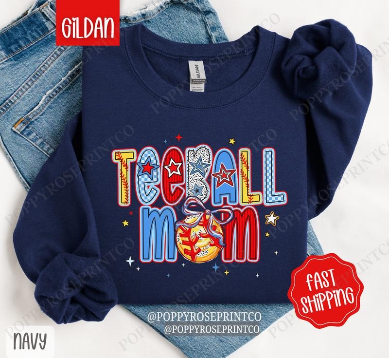 Tee-ball Mom Sweatshirt, Tee-ball Mom Sweatshirt, Tee-ball Women's Pullover Hoodie | TeeBloomCo.com