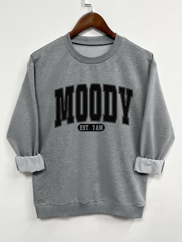 Teen Girl's Letter Print Crew Neck Sweatshirt, Casual Long Sleeve Pullover for Daily Wear, Fashion Cozy Top for...