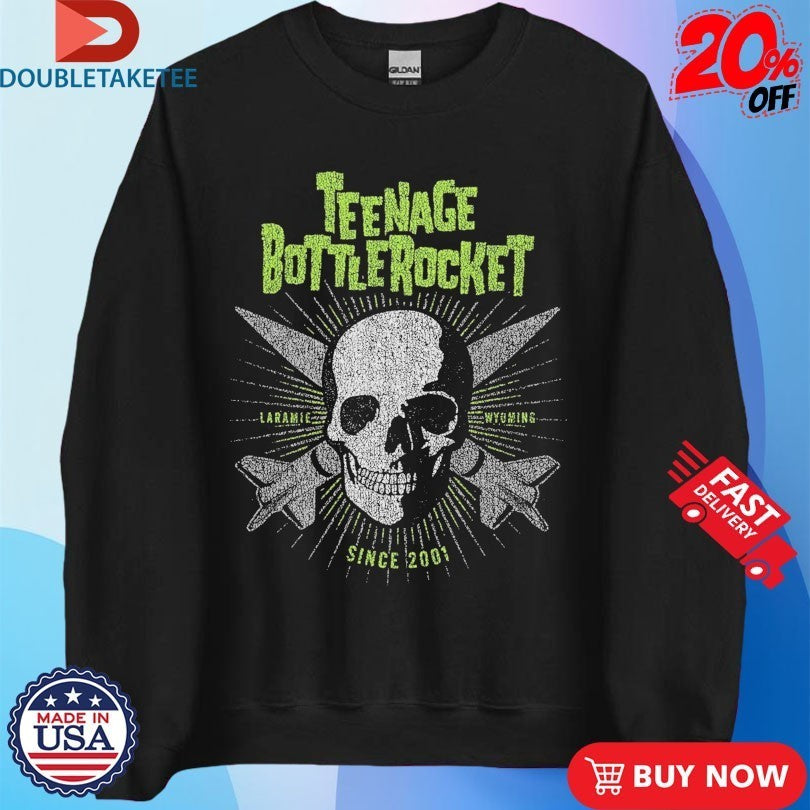 Teenage Bottlerocket Laramie Wyoming Since 2001 Old Logo Skull Shirts