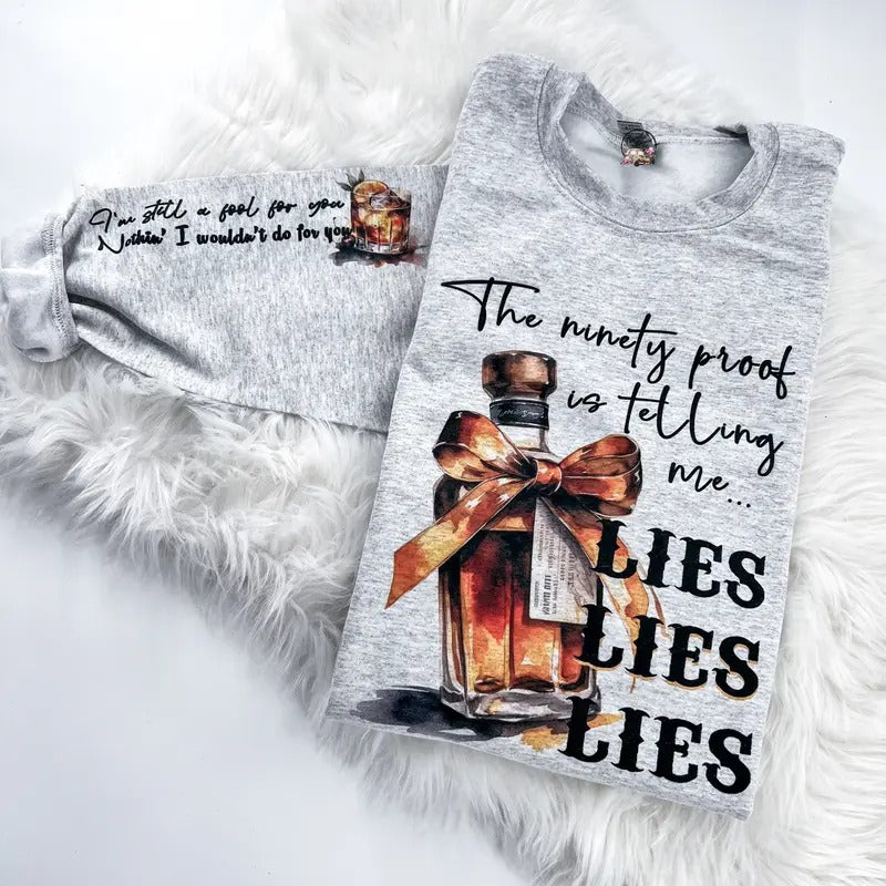 Telling Me Lies Sweatshirt or Hoodie with sleeve print Unisex Comfy Sublimation Tops Womenswear T-Shirts | TeeBloomCo.com