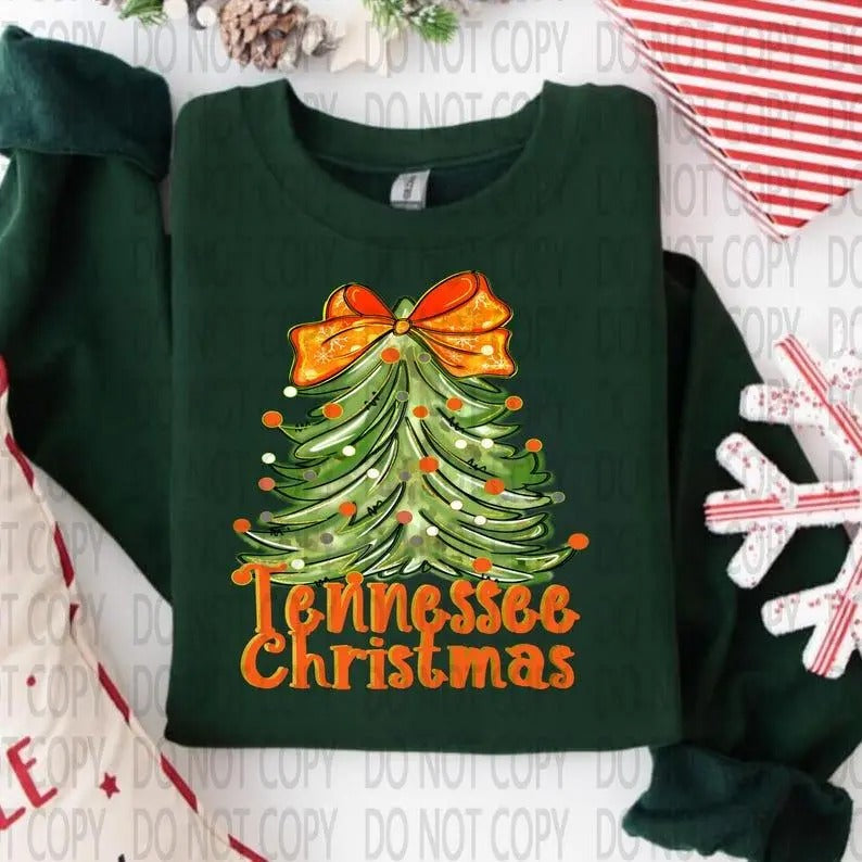 Tennessee Christmas - Merry Tennessee Christmas, TN Orange Sweatshirt, T-shirt, Tennessee Camo Hoodie | TeeBloomCo.com