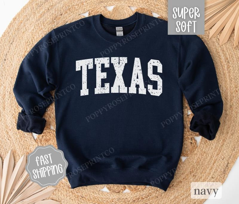 Texas Sweatshirt, TX Crewneck, Texas Sweater T-Shirts, Hoodie | TeeBloomCo.com