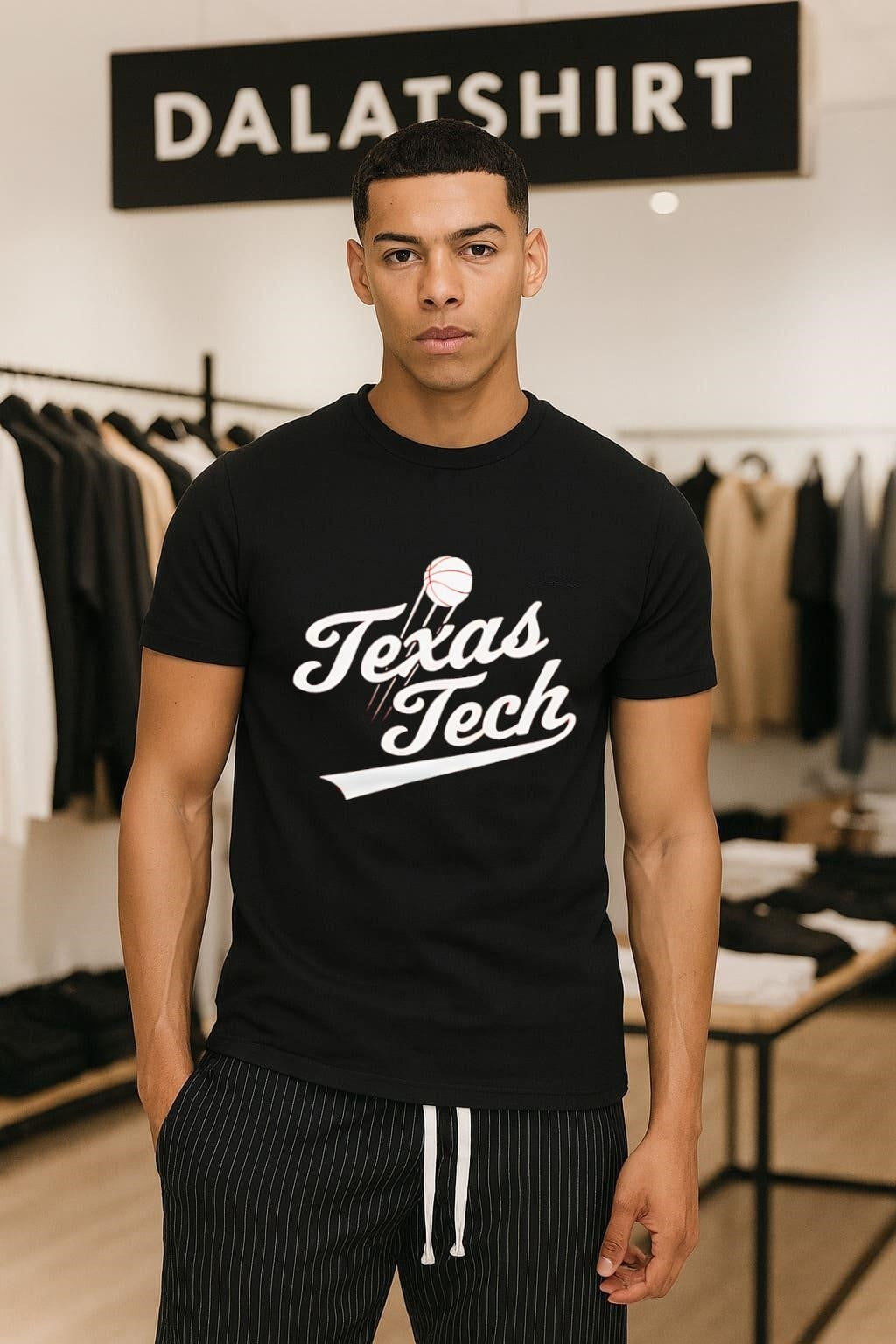 Texas Tech Red Raiders Script Basketball Graphic shirt