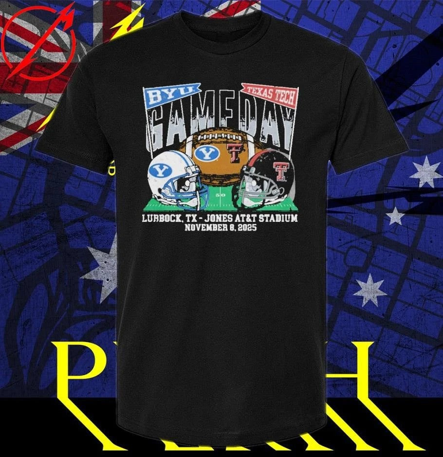 Texas Tech Red Raiders vs BYU Cougars Football 2025 November 8 Gameday T-Shirt