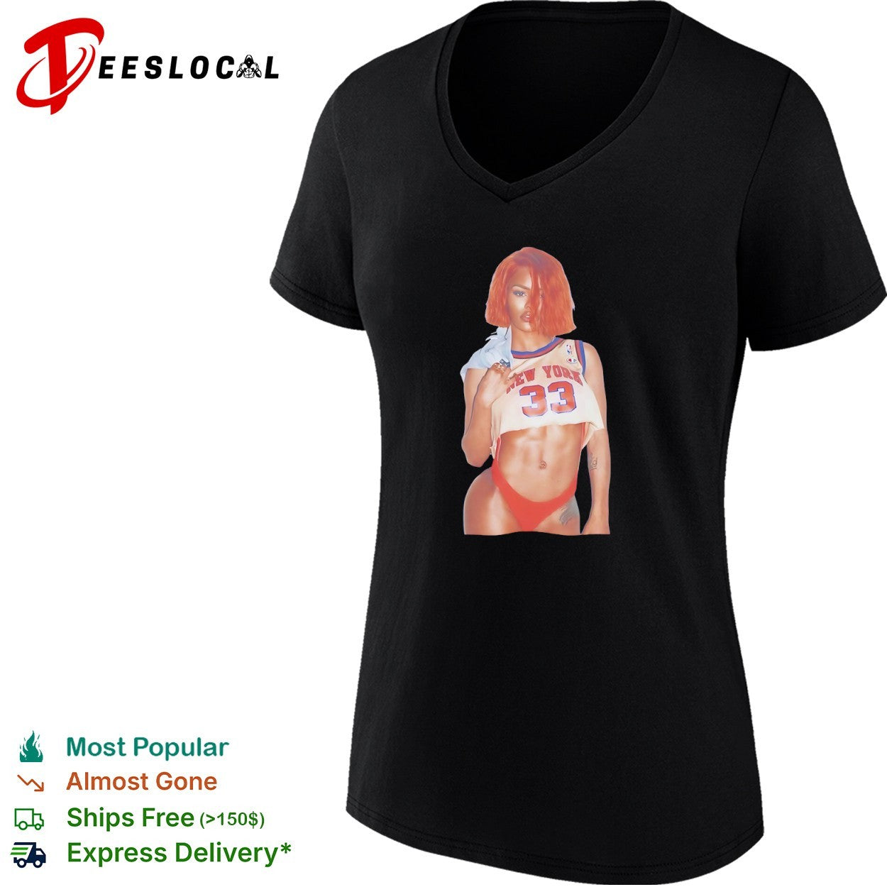 Teyana Taylor New York Knicks 33 crop top shirt