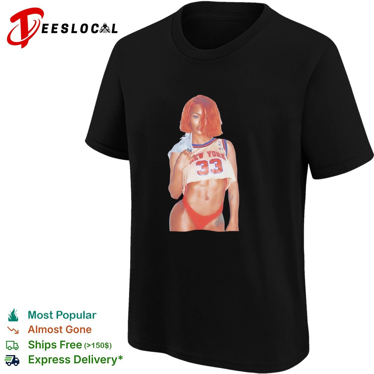 Teyana Taylor New York Knicks 33 crop top shirt