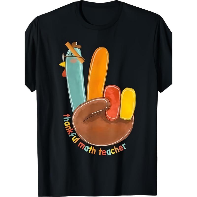 Thankful AF Turkey Graphic Tee - Men's Cotton Casual T-Shirt with Unique Print, Machine Washable, Round Neck