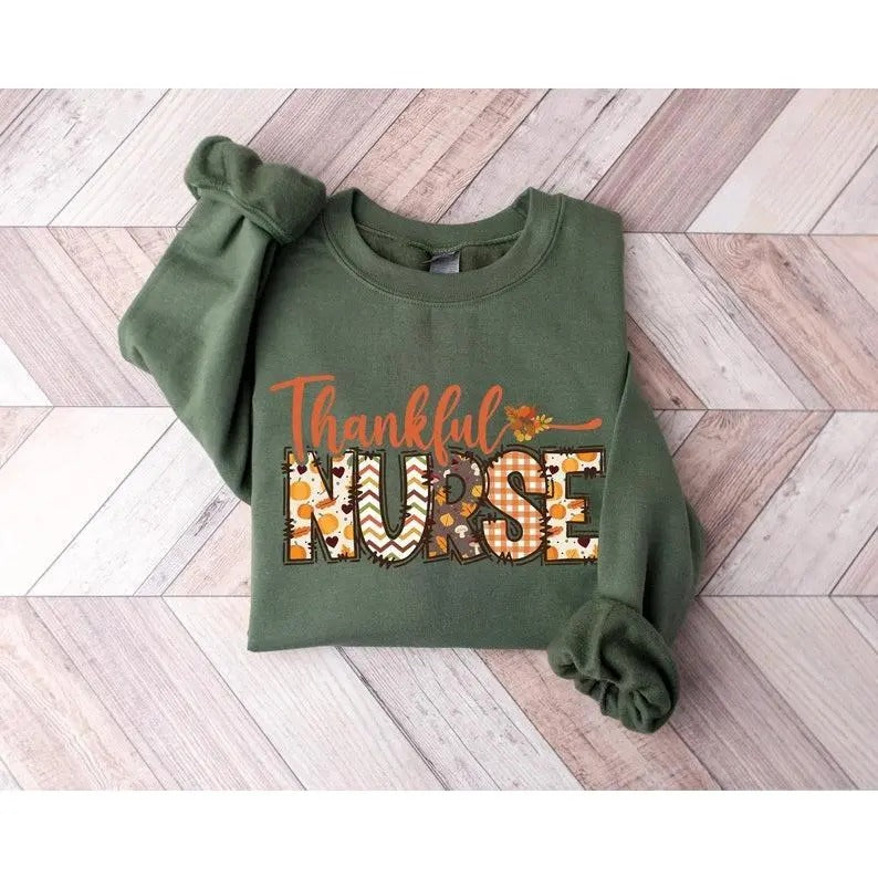 Thankful Nurse Gift,Thanksgiving Nurse Shirt,Nurse Shirt,Thankful Nurse Shirt,Nurse Gift,Thanksgiving shirt,Cute...