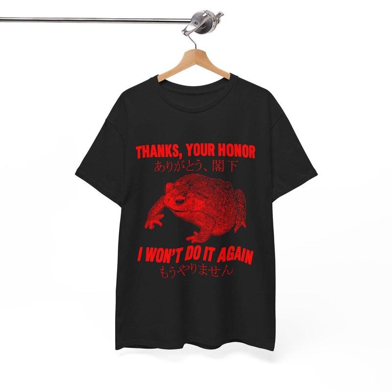 Thanks Your Honor Frog Red Print T-Shirt Hoodie, Sweatshirt | TeeBloomCo.com