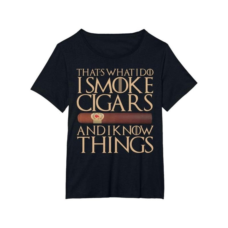That's What I Do I Smoke Cigars And I Know Things Funny Gift T-Shirt made in usa Hoodie, Sweatshirt | TeeBloomCo.com