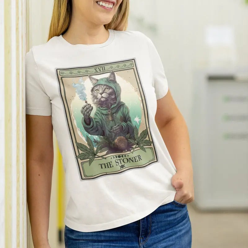 The  Tarot Card Shirt  T-shirt Cat Mom  Shirt  Gifts  s Shirt  420 Gift Cats And Hoodie, Sweatshirt | TeeBloomCo.com