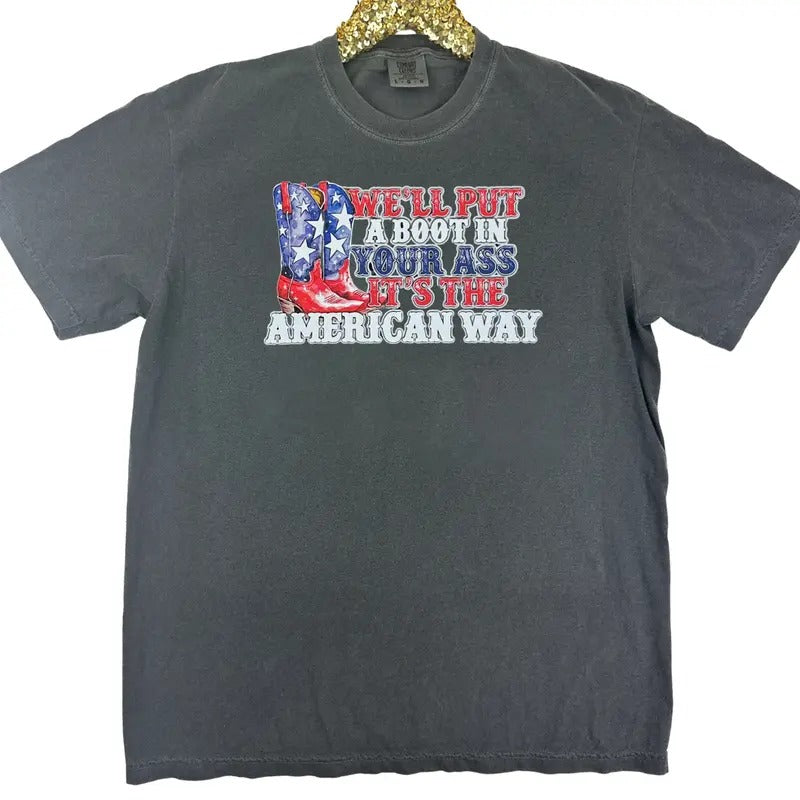 The American Way Comfort Colors T-Shirt Hoodie, Sweatshirt | TeeBloomCo.com