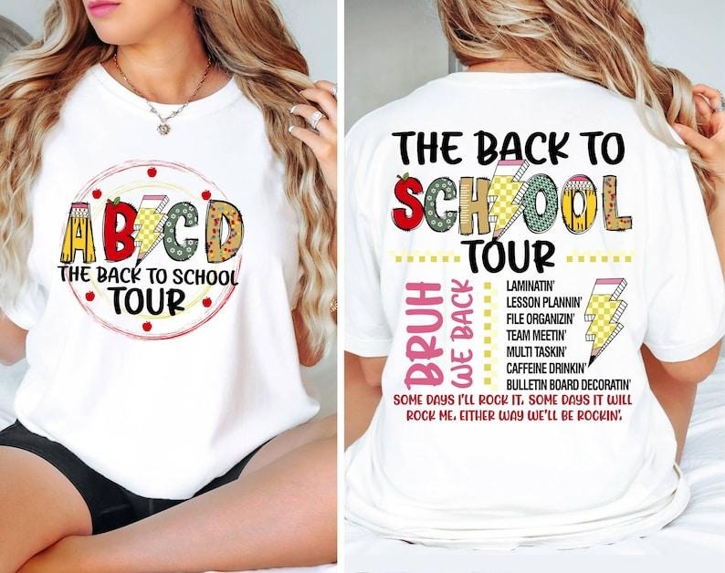 The Back To School Tour Shirt,ABCD Teacher Shirt,Teacher Gift, Back To School,First Day Of School Teacher Shirt,Teacher...