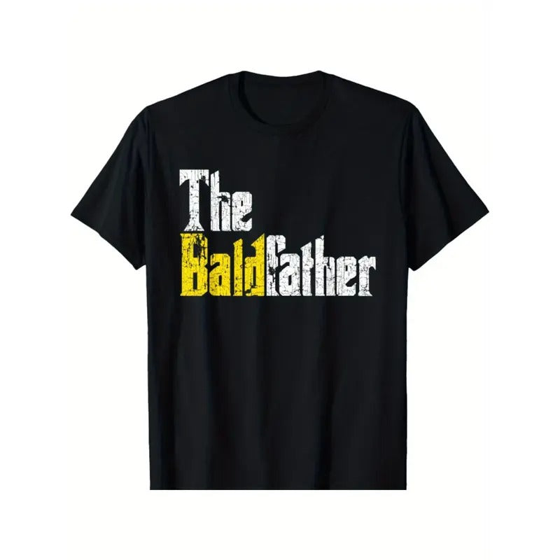 The Baldfather Funny Birthday Gift for Bald Men Soft Breathable Mens Print T-shirt Cotton Made in USA Hoodie, Sweatshirt