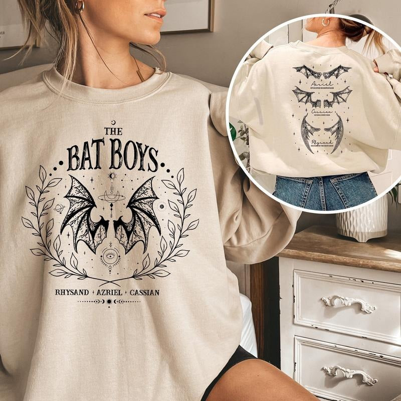 The Bat Boys Hoodie, Vintage Acotar Bookish Sweatshirt, The Night Court Illyrians, A Court of Thorn and Roses Rhysand...